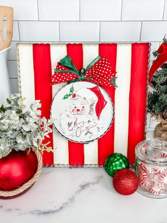 Decor RTC - Red & White Striped Gallery Display Board