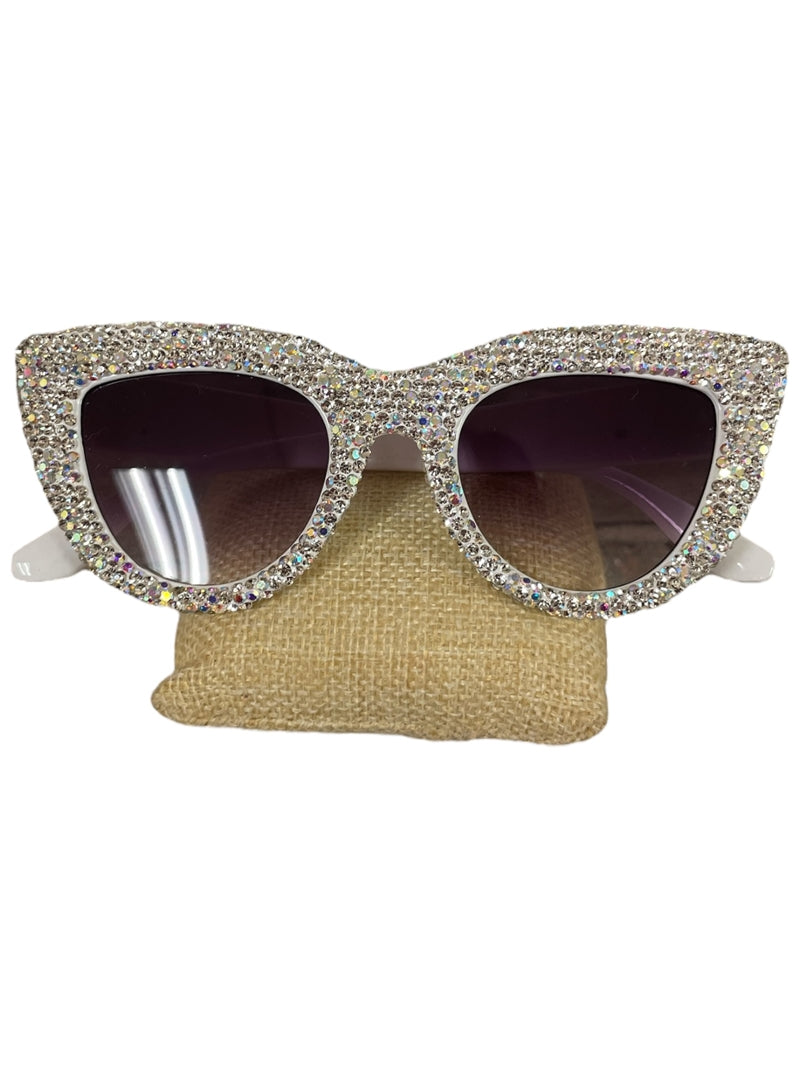 Bling Bling!! Rhinestone Cats Eye Sunglasses