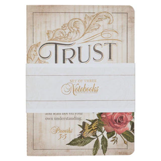 Hope and Trust Floral Large Notebook Set - 3 piece