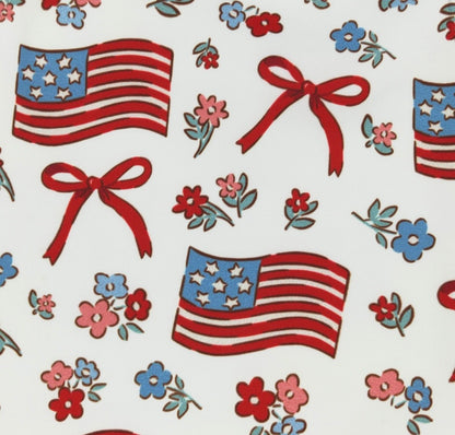 Clothing for Toddler Girl-Red White & Blue Ruffles Girls Skort Set
