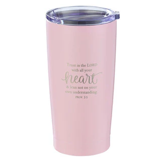 Trust in the Lord Pink Travel Mug - Proverbs 3:5