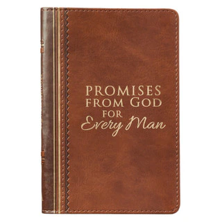 Promises from God for Every Man Two-tone Brown Faux Leather Promise Book