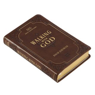 Walking With God Brown Faux Leather Devotional