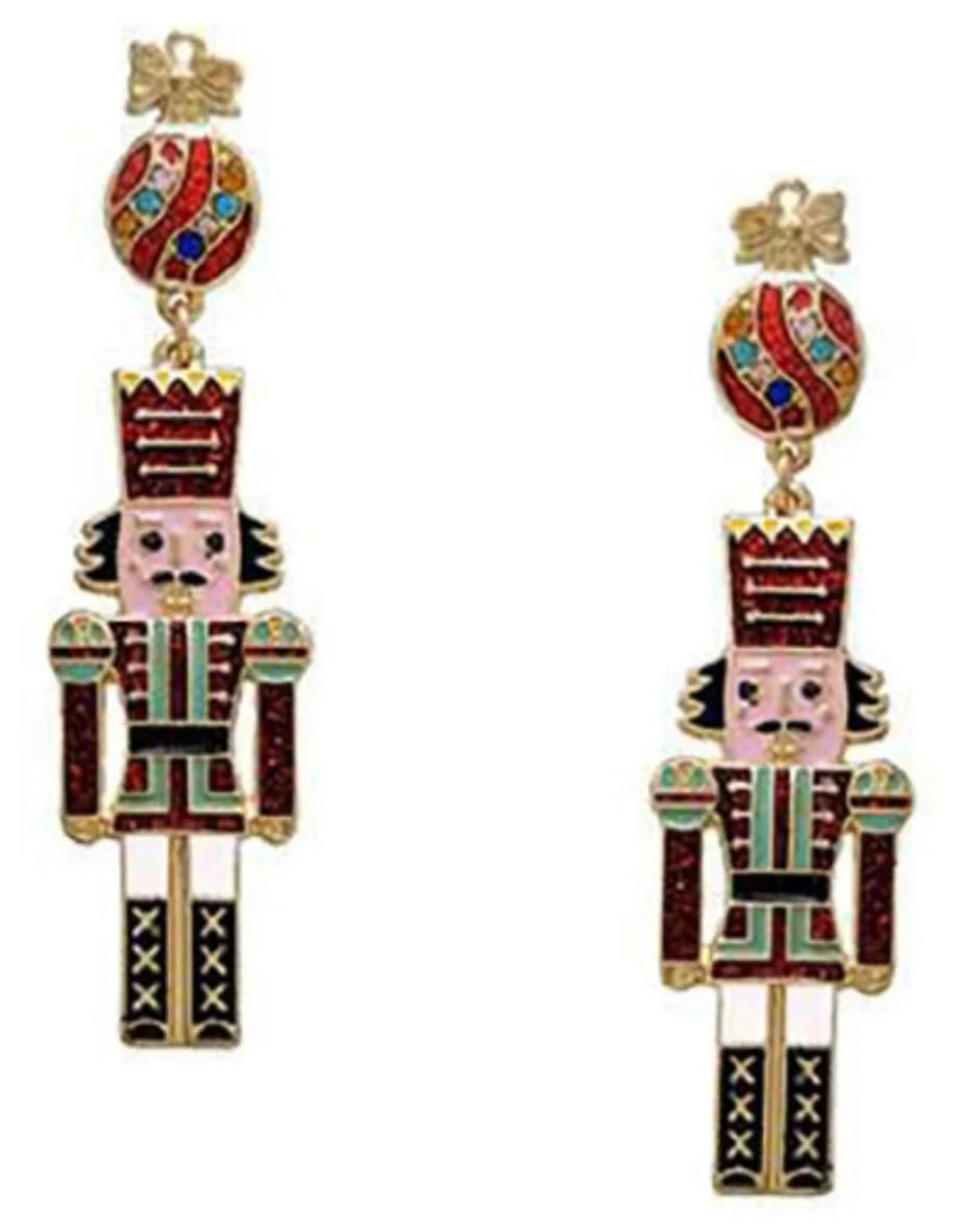 Nutcracker Christmas Earrings