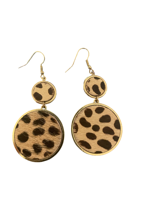 Animal print (cheetah) Leather Earrings