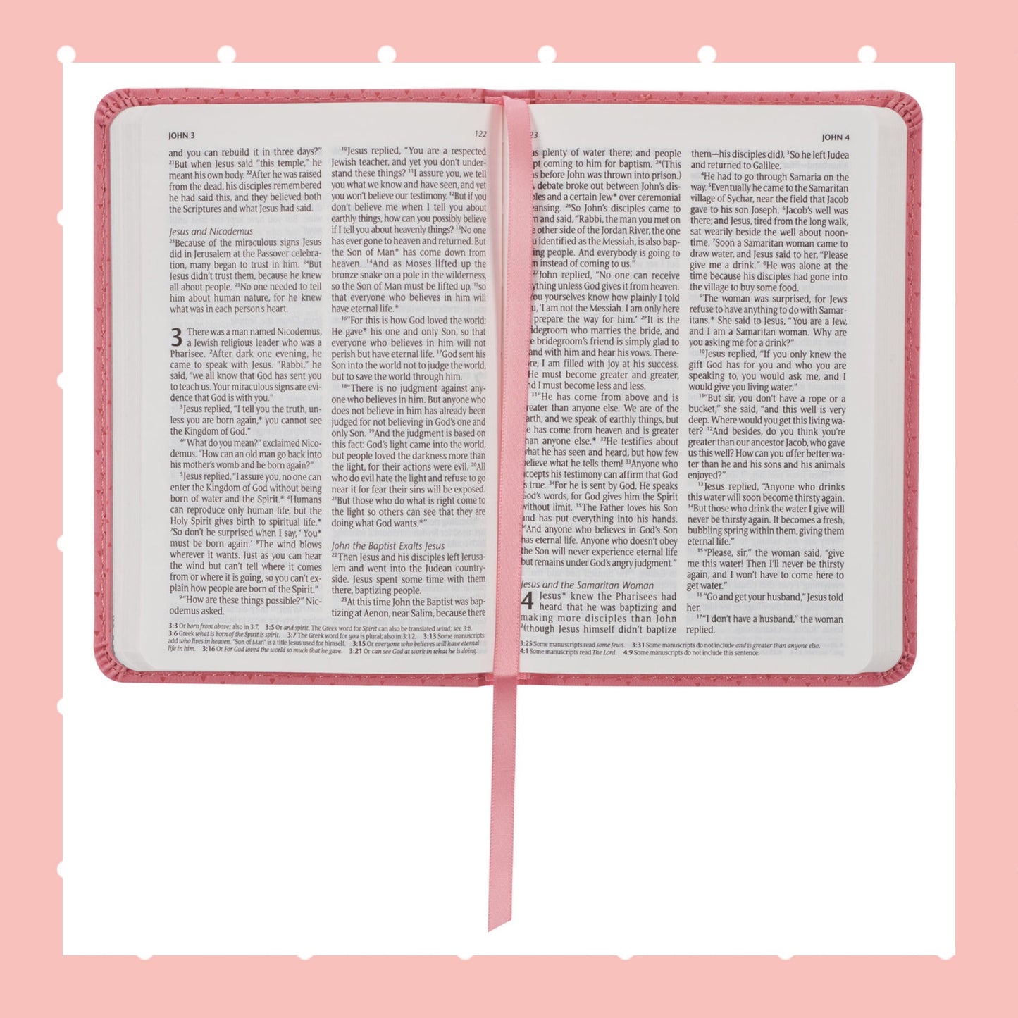 Pink Faux Leather NLT New Testament Keepsake Bible for Girls