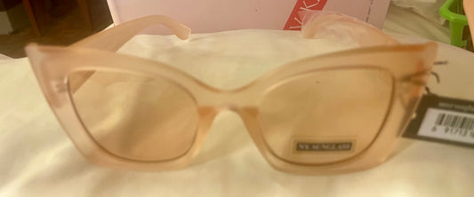 Frosted Pink Glam Sunglasses Light Tint