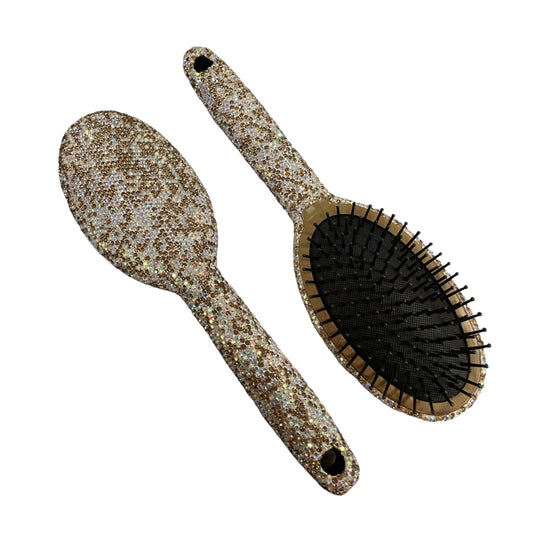 Solid Gold Multi Rhinestone Hair Brush