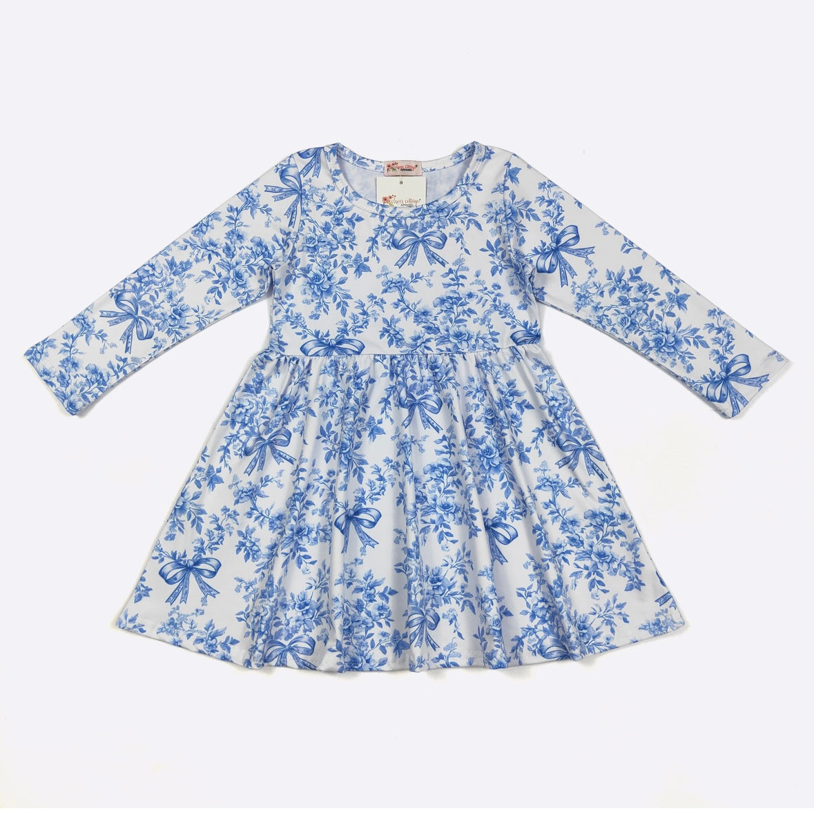 Clothing for Toddler Girl - Blue Chinoiserie Girls Dress