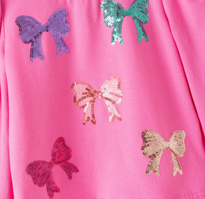 Clothing for Toddler Girl - Coquette Bows Sequin Shirt