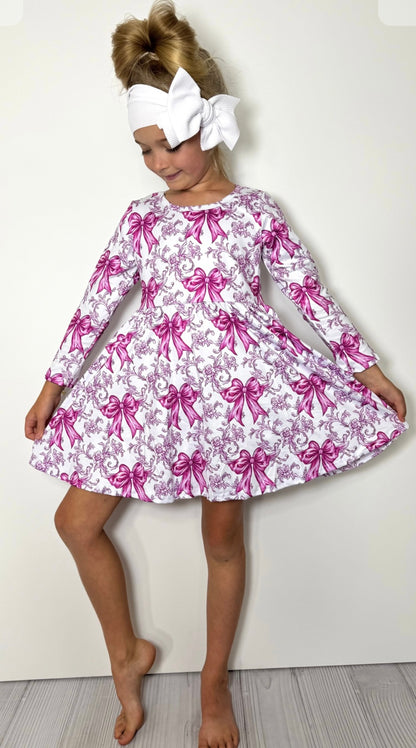 Clothing for Toddler Girl - Magenta Coquette Girls Dress