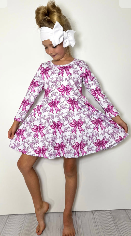 Clothing for Toddler Girl - Magenta Coquette Girls Dress