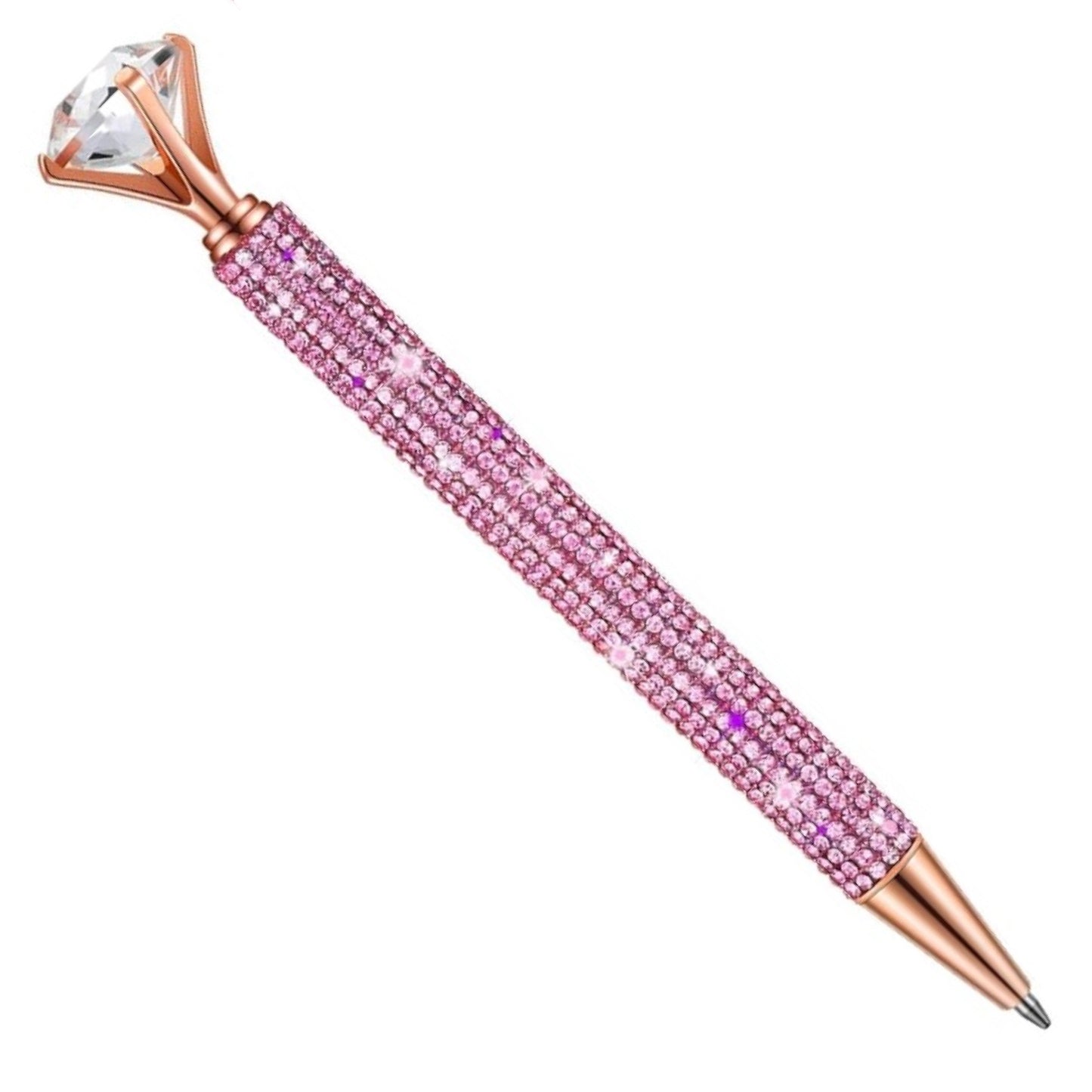 Diamond Top Pink Rhinestone Writing Pen