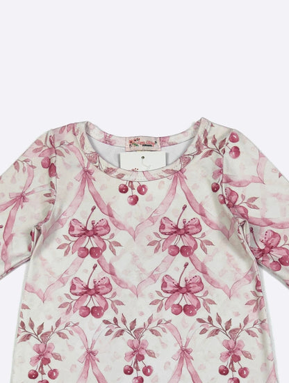 Clothing for Baby Girl - Mauve Cherries Baby Romper