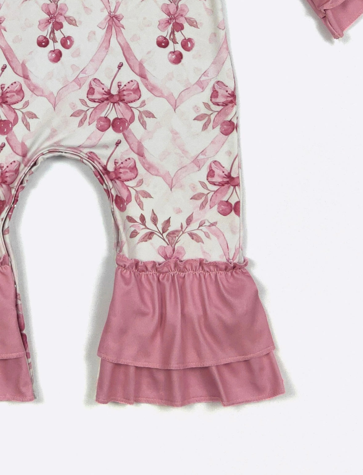 Clothing for Baby Girl - Mauve Cherries Baby Romper