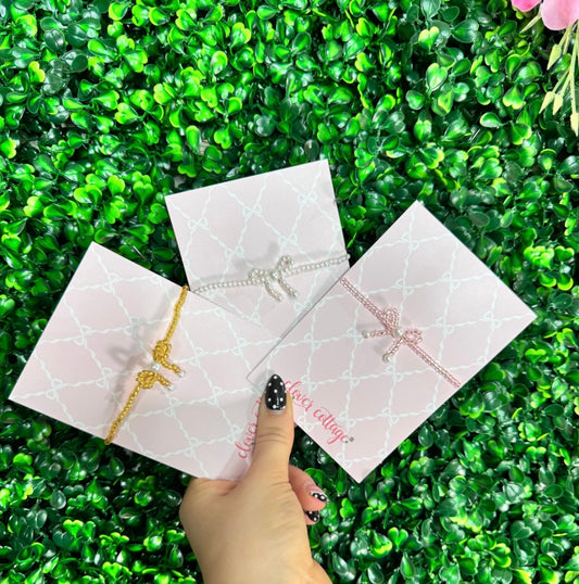 Coquette Bow Bracelet - available in three colors