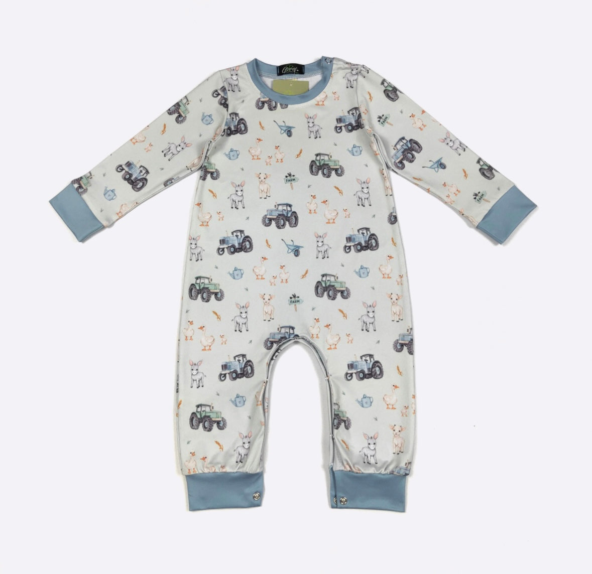 Clothing for Baby Boy - Lil Blue Farm Boy Romper