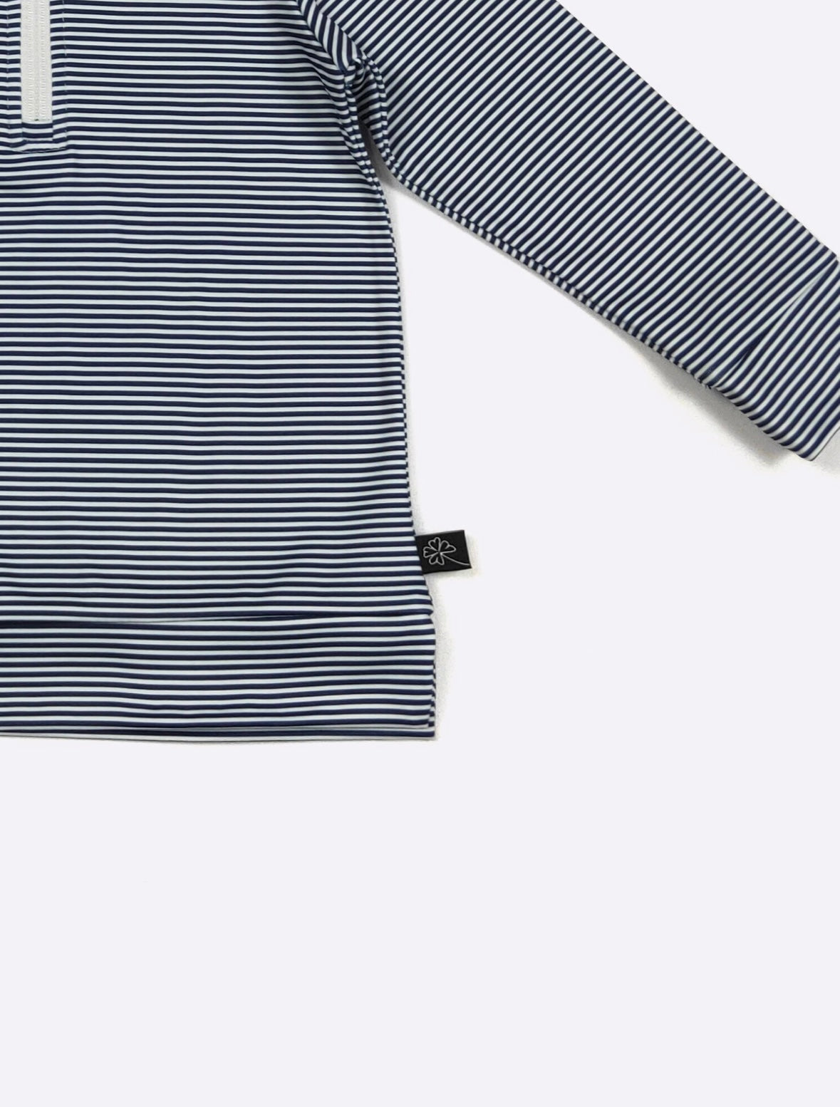 Clothing for Toddler Boy - Navy Stripe Boy Quarter Zip Shirt