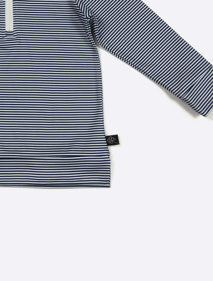 Clothing for Toddler Boy - Navy Stripe Boy Quarter Zip Shirt