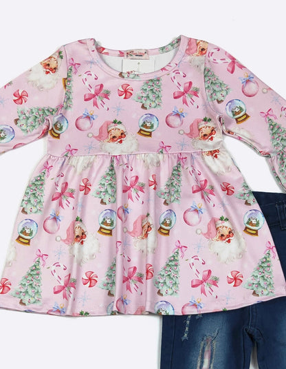 Clothing for Toddler Girl - Snowglobe & Santa Girls Set