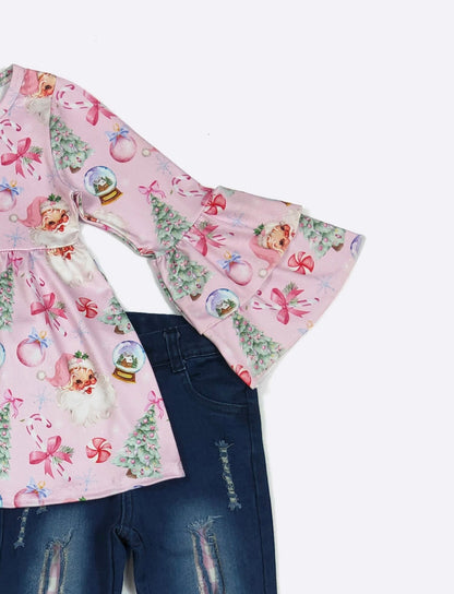 Clothing for Toddler Girl - Snowglobe & Santa Girls Set