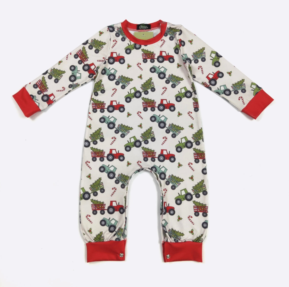 Clothing for Baby Boy - Tractor Tree Pull Boy Romper