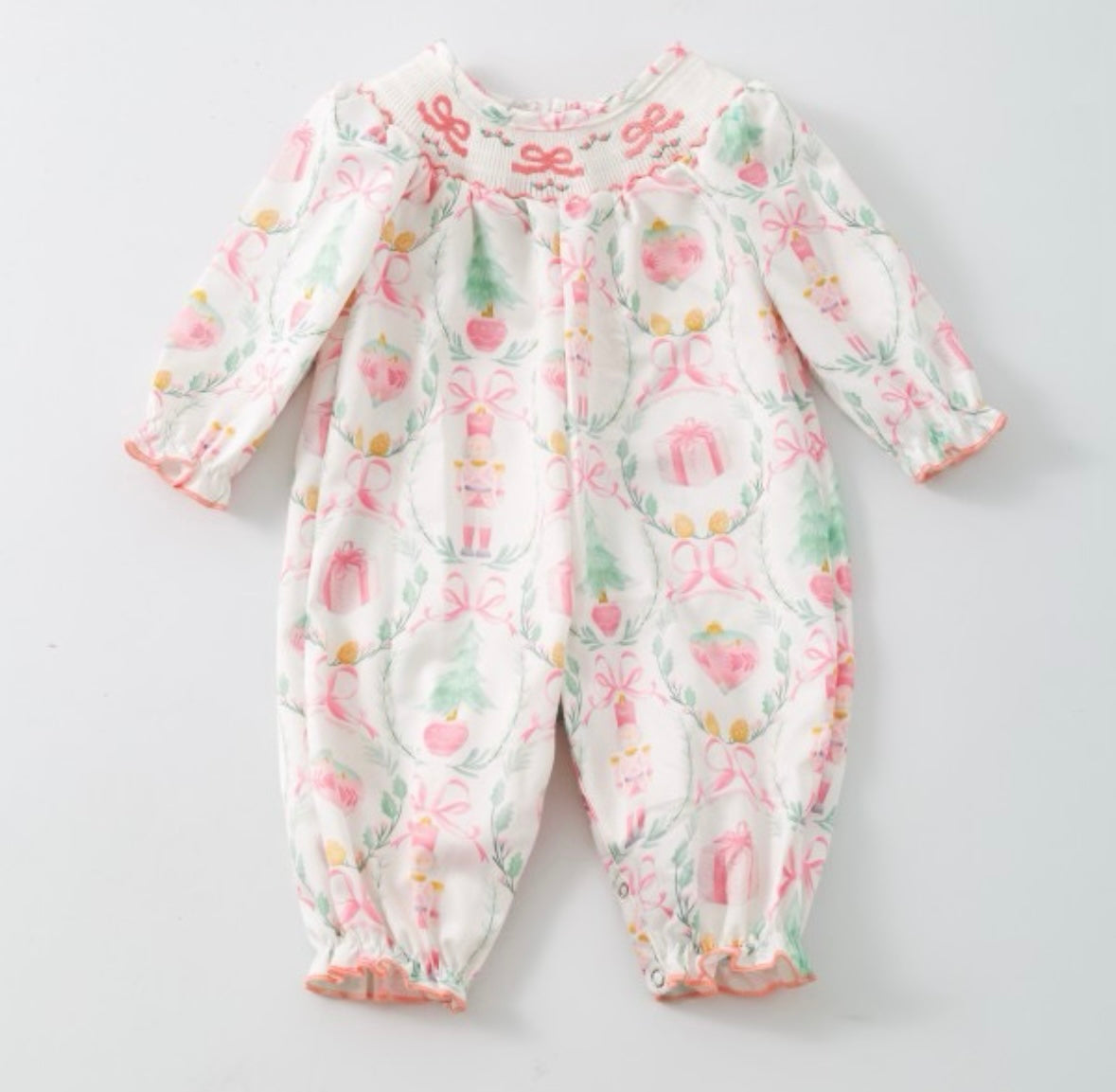 Clothing for Baby Girl - Nutcracker Coquette Smocked Baby Romper