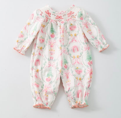 Clothing for Baby Girl - Nutcracker Coquette Smocked Baby Romper