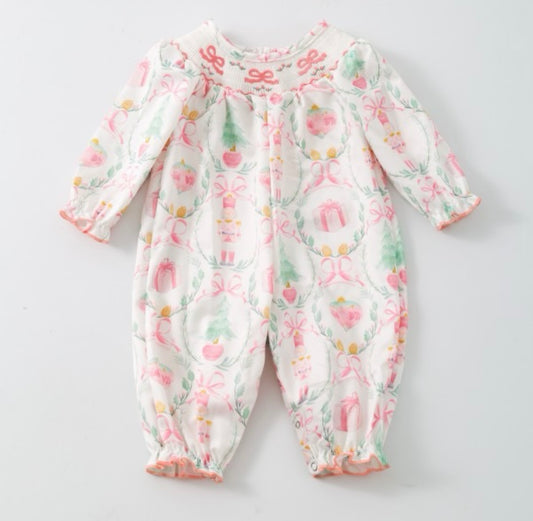 Clothing for Baby Girl - Nutcracker Coquette Smocked Baby Romper