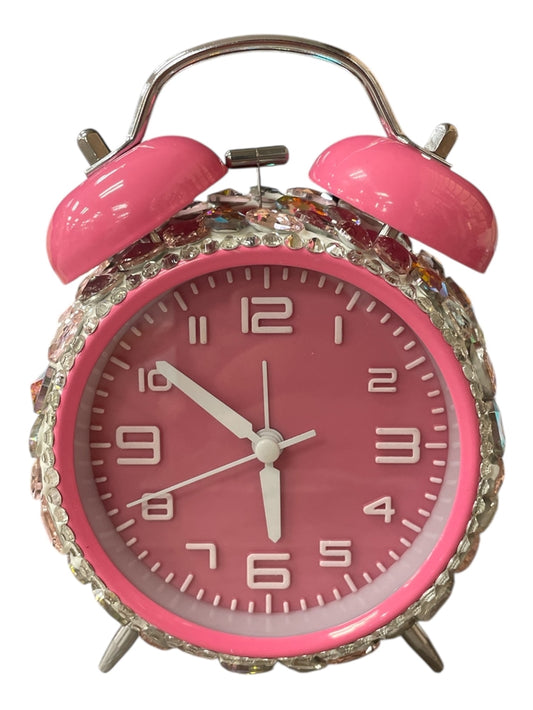 Bling Bling! Pink  AB Large Rhinestone Alarm Clock