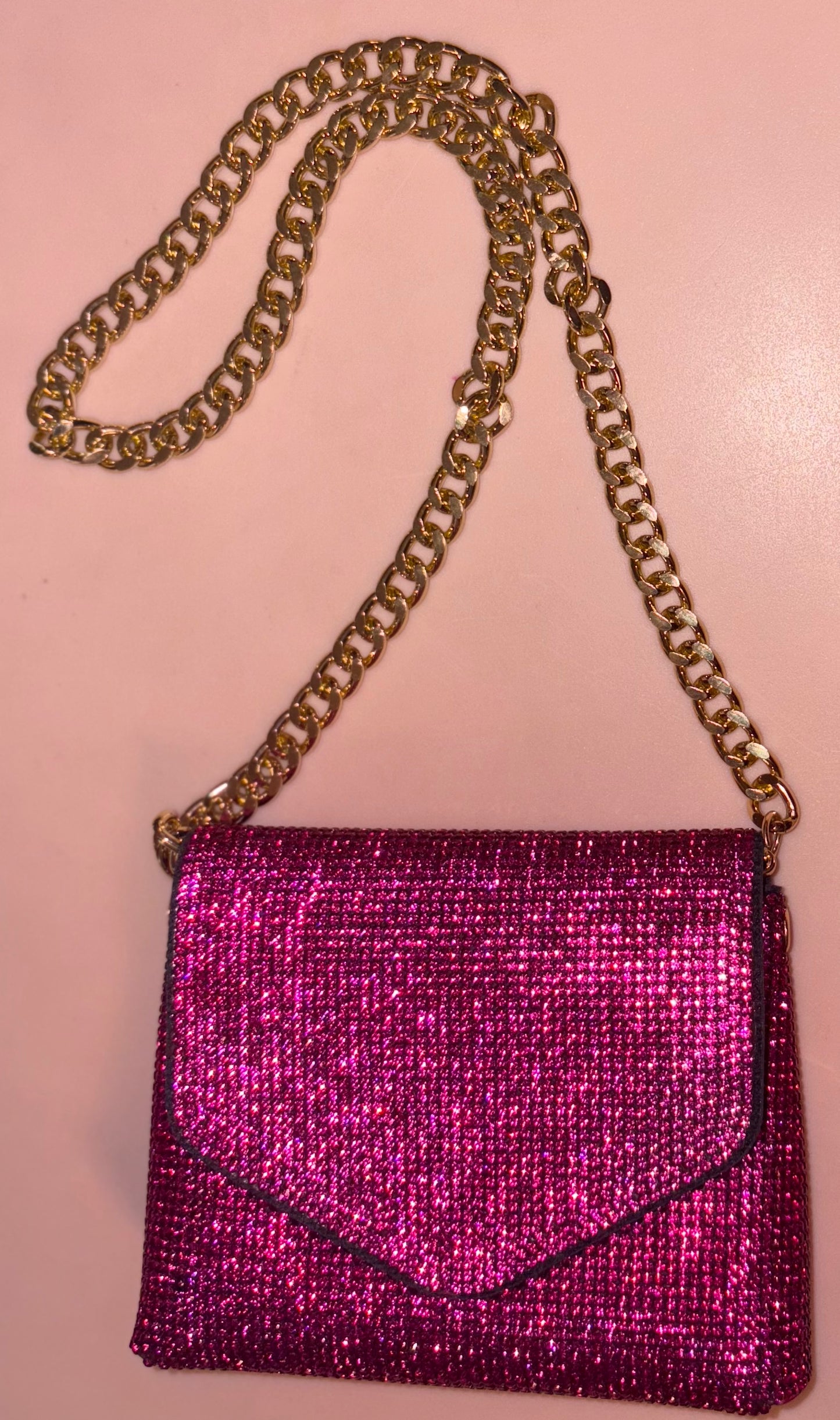 Bling Bling!! Crystal-embellished mini shoulder/evening bag with adjustable gold chain - available in 6 colors