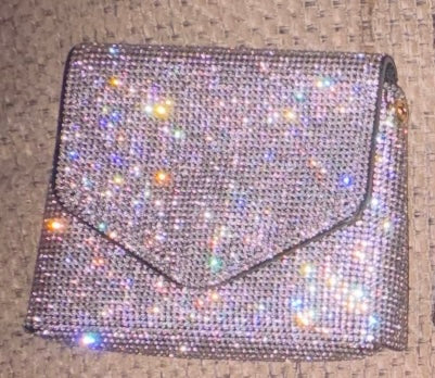 Bling Bling!! Crystal-embellished mini shoulder/evening bag with adjustable gold chain - available in 6 colors