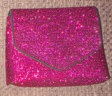 Bling Bling!! Crystal-embellished mini shoulder/evening bag with adjustable gold chain - available in 6 colors
