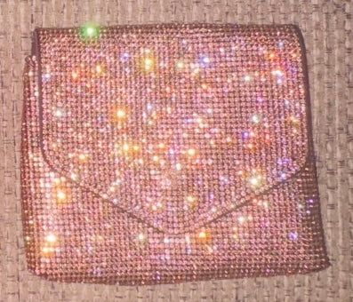 Bling Bling!! Crystal-embellished mini shoulder/evening bag with adjustable gold chain - available in 6 colors