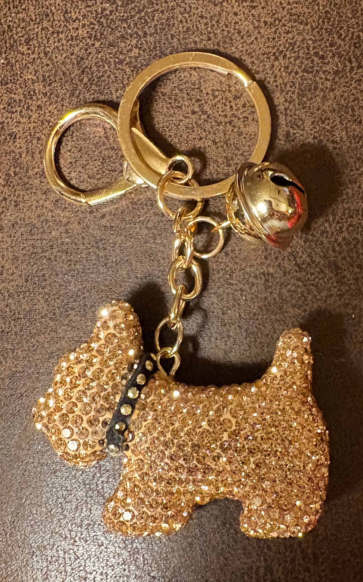 Bling Bling!! Rhinestone dog keychain/ bag charm available in 4 Colors