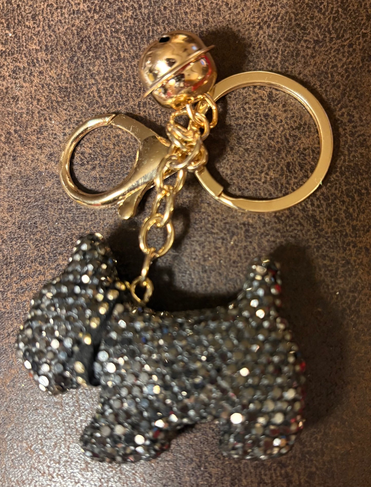 Bling Bling!! Rhinestone dog keychain/ bag charm available in 4 Colors