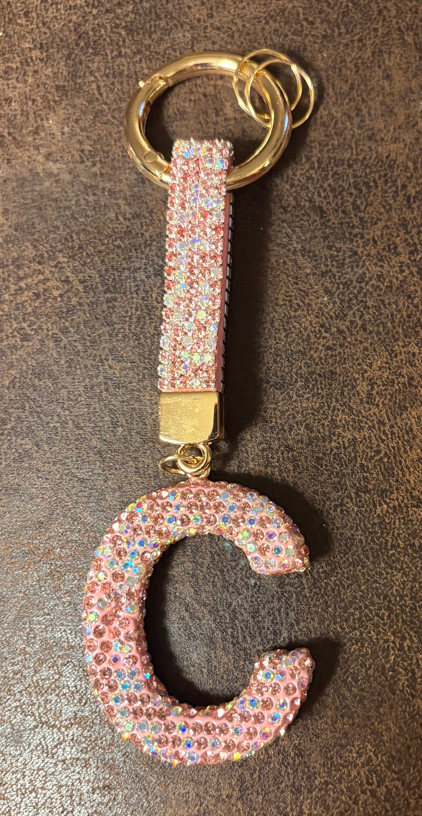 Bling Bling!! Rhinestone Initial keychain/ bag charm - available in multiple letters and 2 colors
