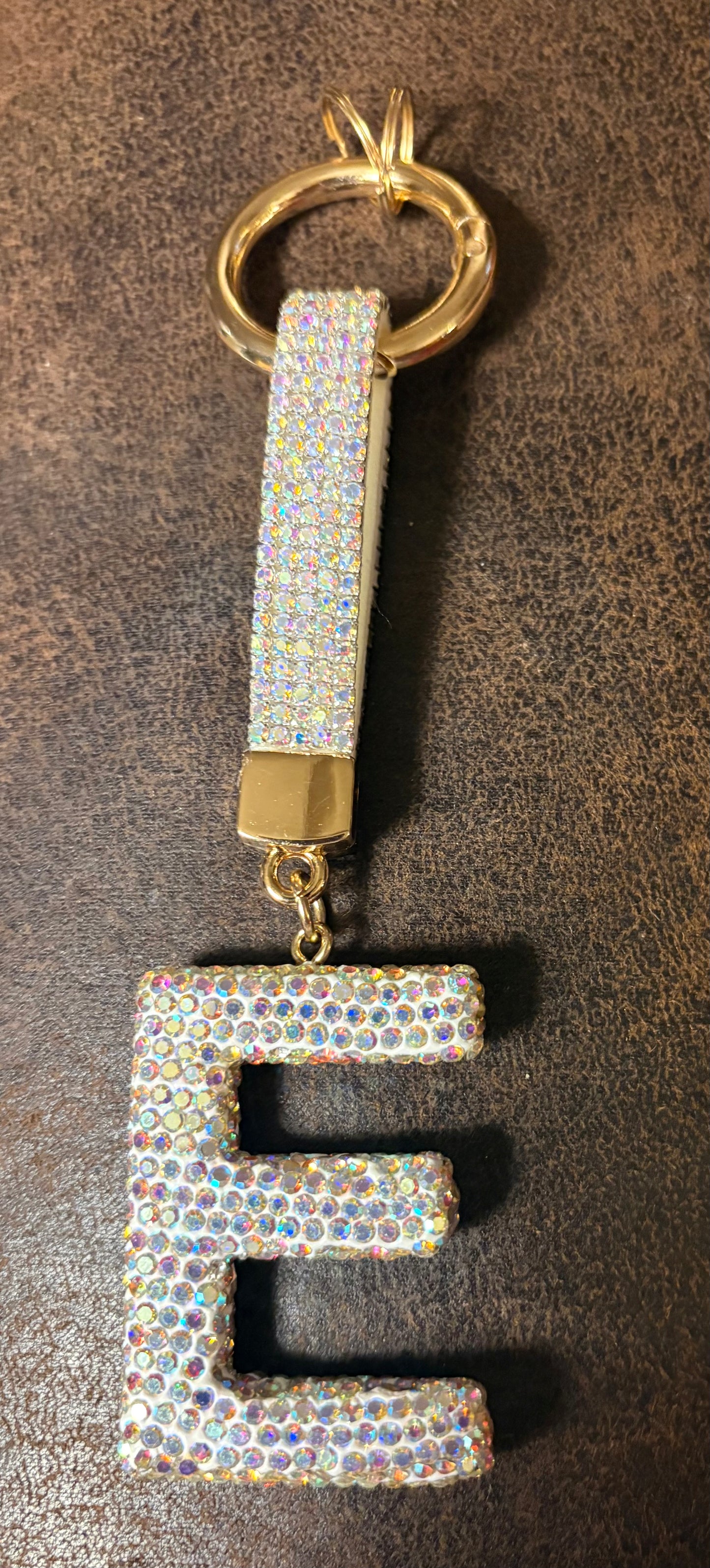 Bling Bling!! Rhinestone Initial keychain/ bag charm - available in multiple letters and 2 colors