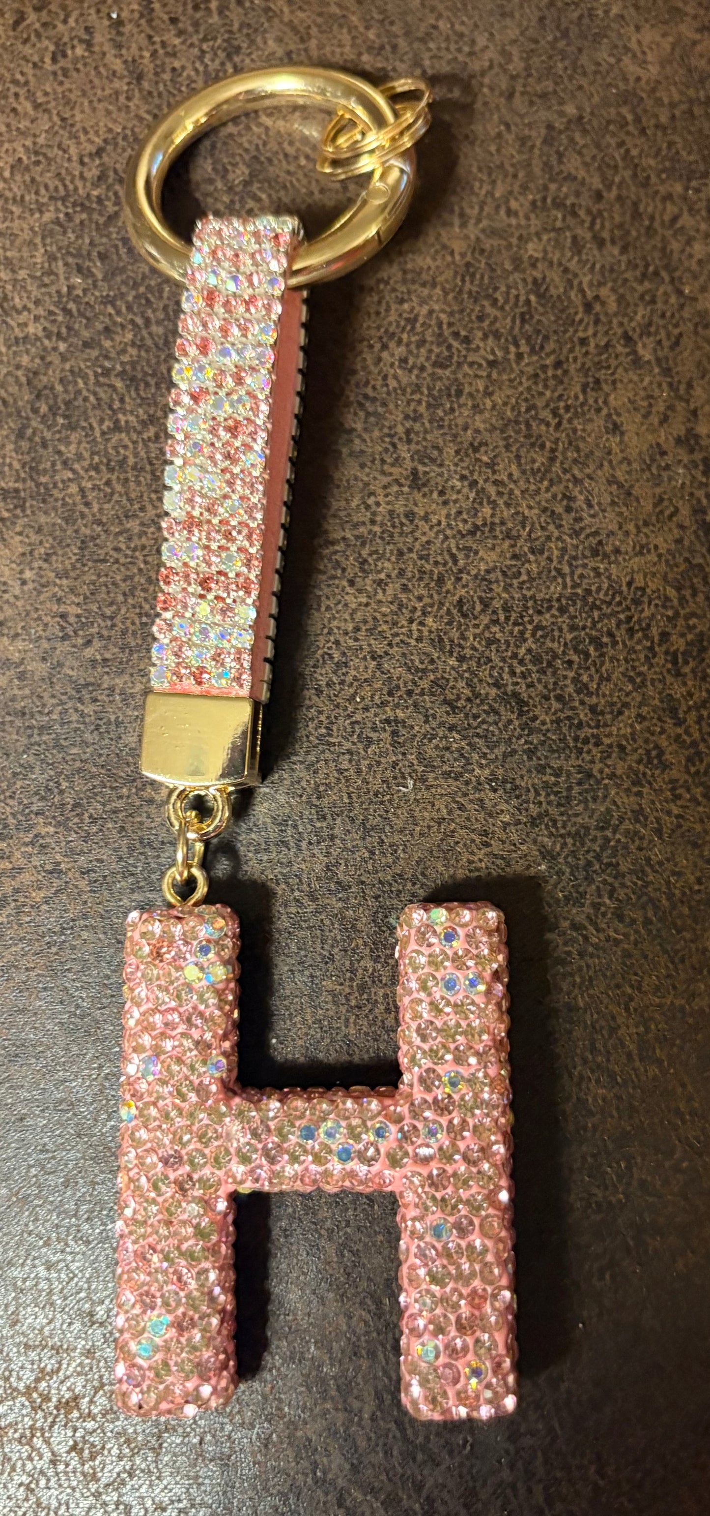 Bling Bling!! Rhinestone Initial keychain/ bag charm - available in multiple letters and 2 colors