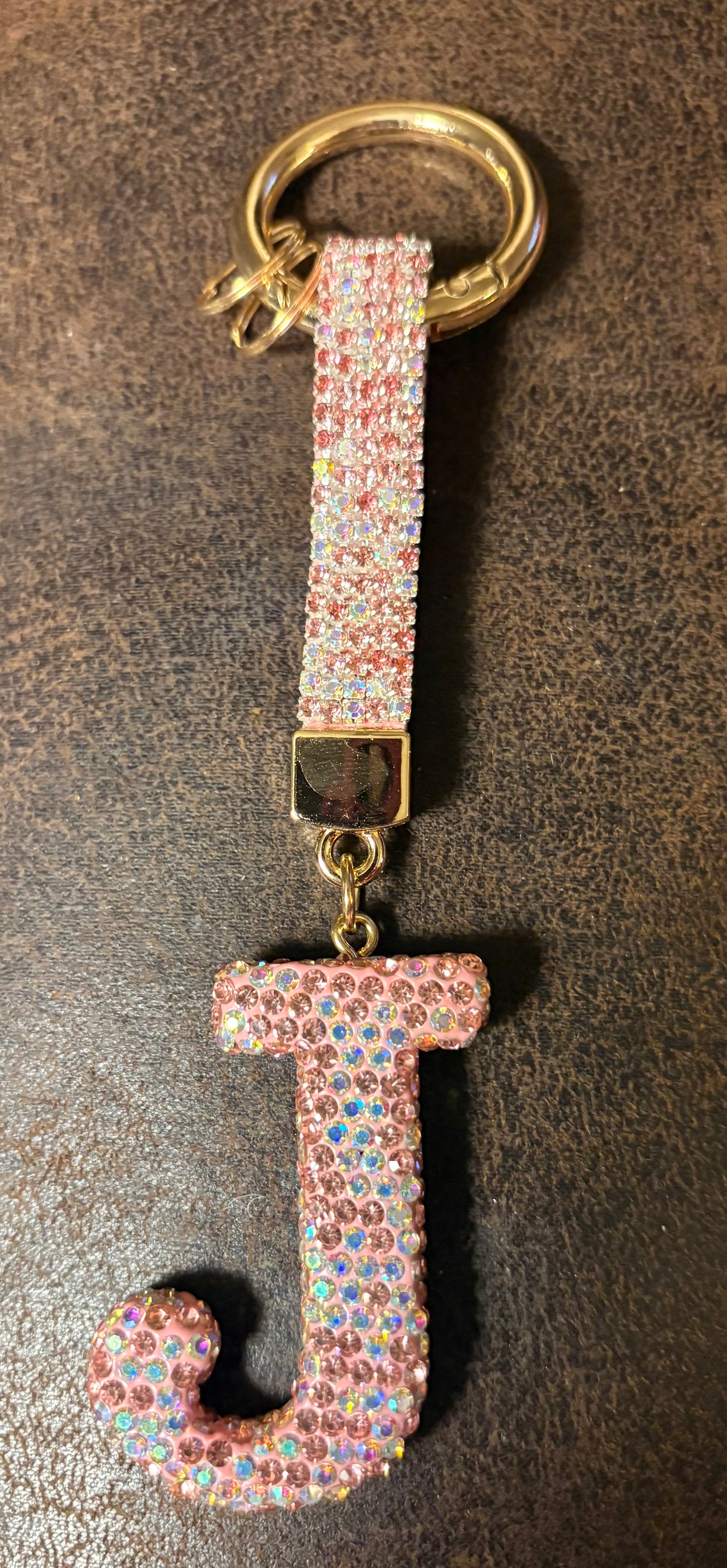 Bling Bling!! Rhinestone Initial keychain/ bag charm - available in multiple letters and 2 colors