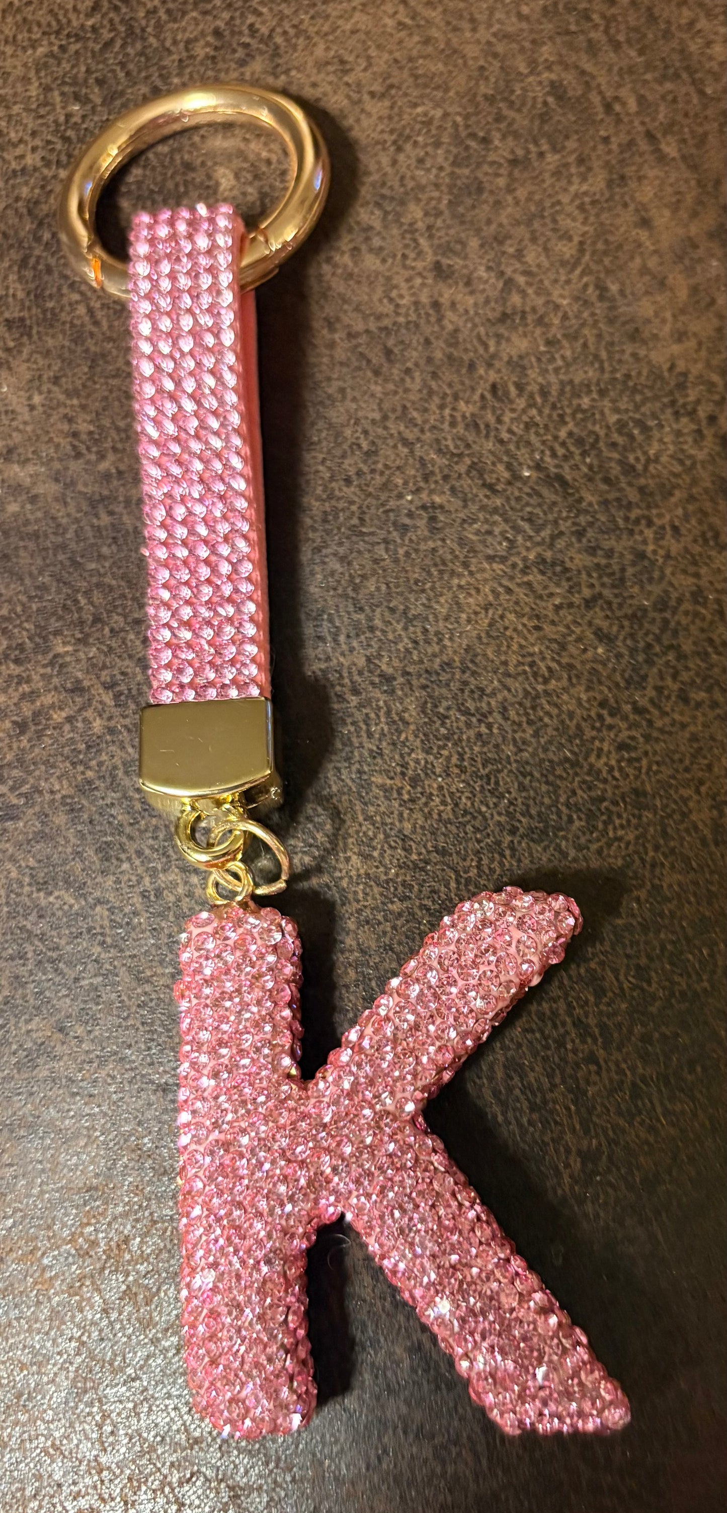 Bling Bling!! Rhinestone Initial keychain/ bag charm - available in multiple letters and 2 colors
