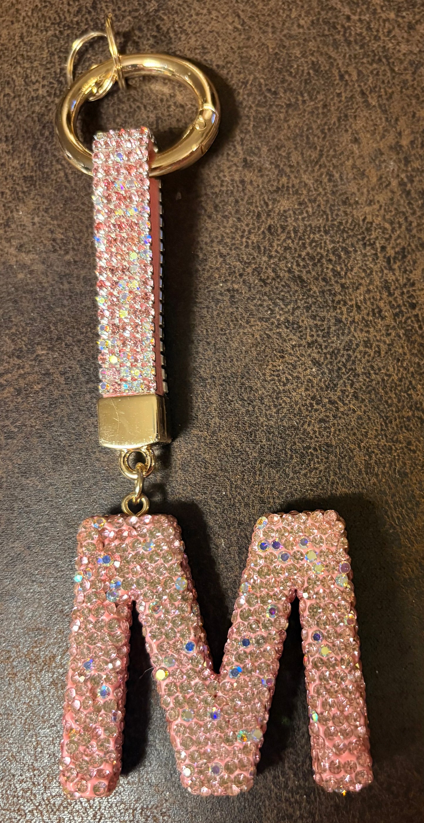 Bling Bling!! Rhinestone Initial keychain/ bag charm - available in multiple letters and 2 colors