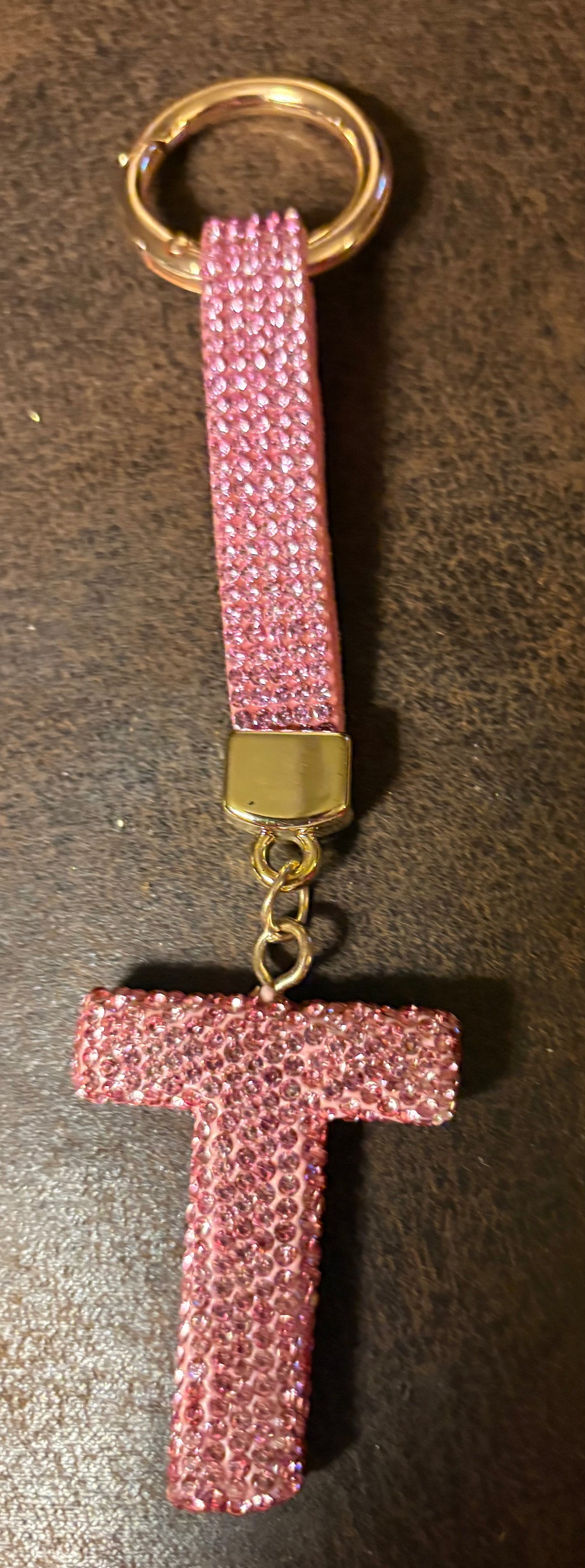 Bling Bling!! Rhinestone Initial keychain/ bag charm - available in multiple letters and 2 colors