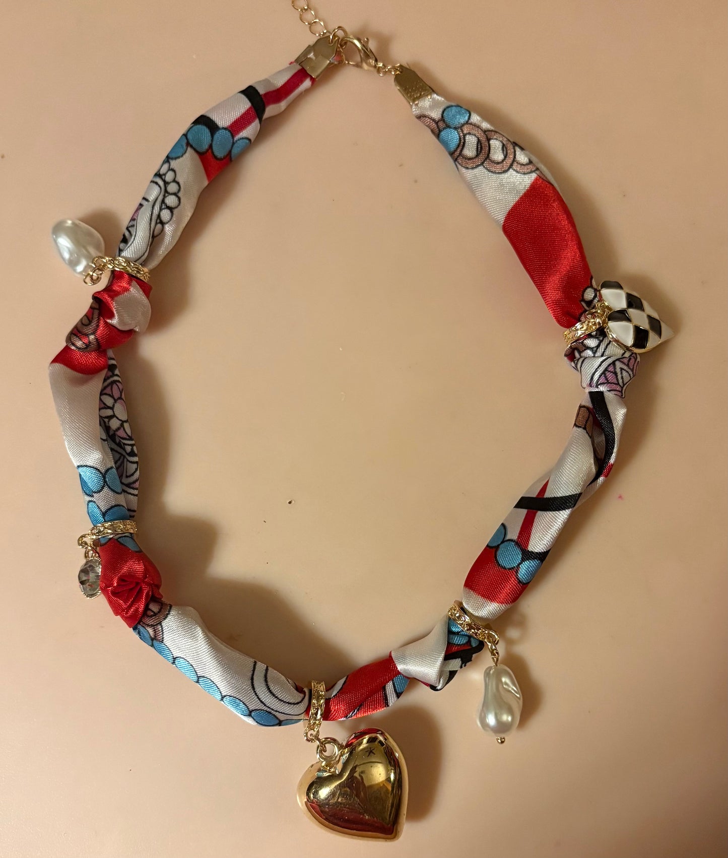 Necklace - Scarf with charms - multiple styles available