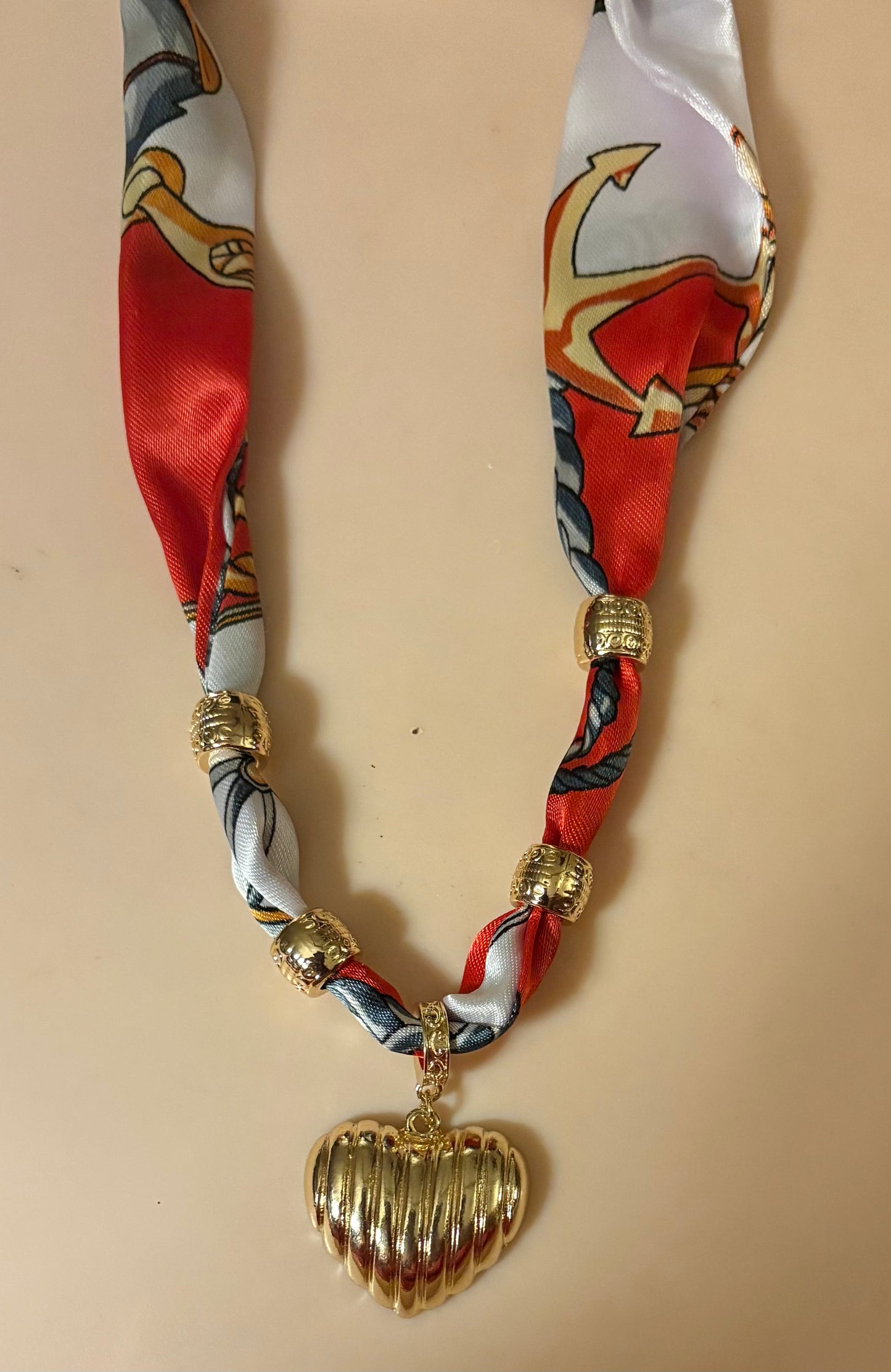 Necklace - Scarf with charms - multiple styles available