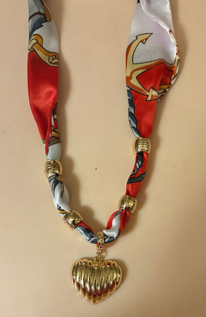 Necklace - Scarf with charms - multiple styles available