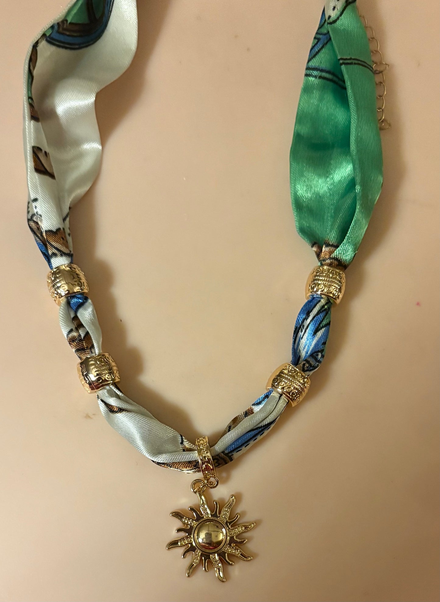 Necklace - Scarf with charms - multiple styles available