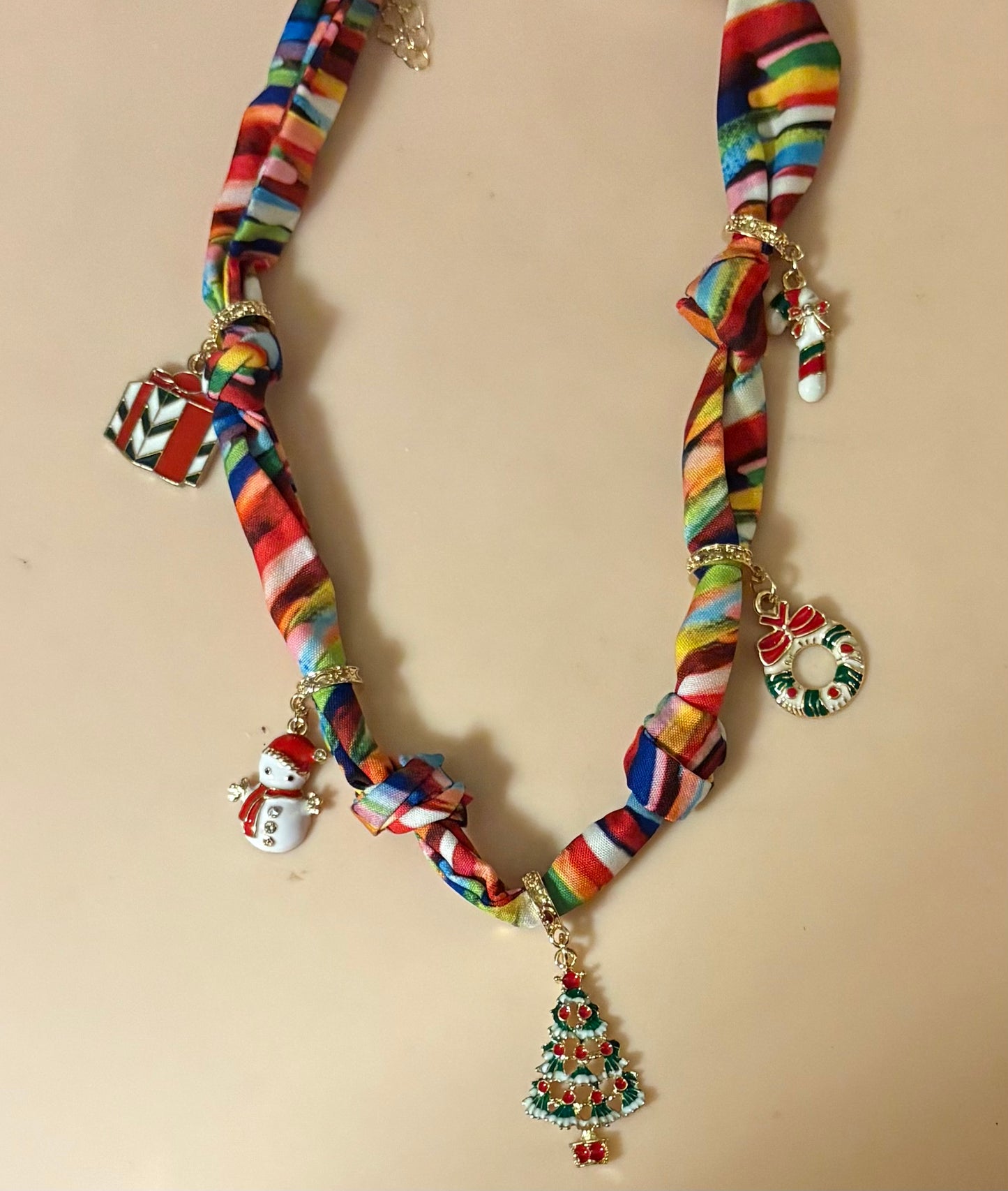 Necklace - Scarf with charms - multiple styles available