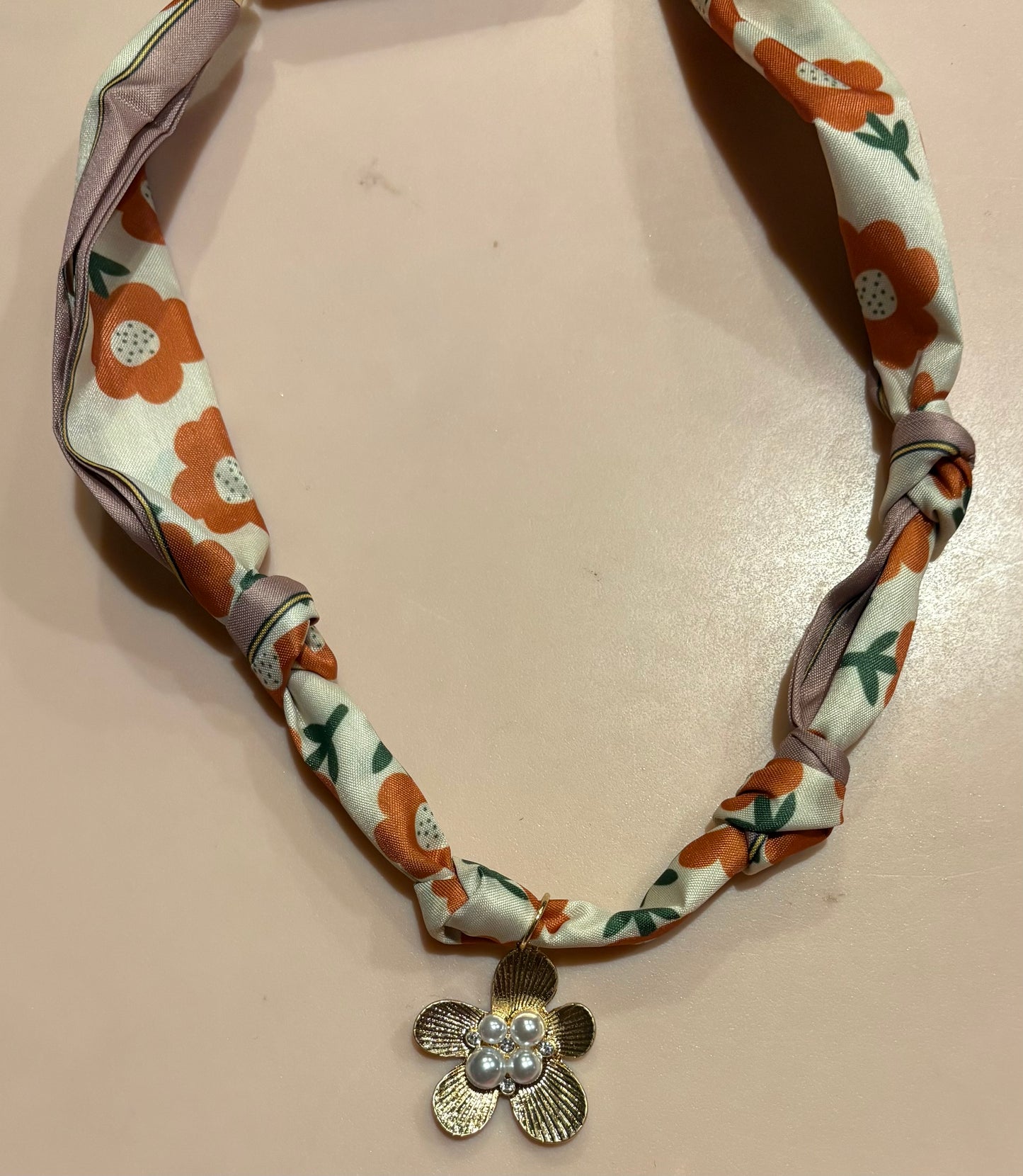 Necklace - Scarf with charms - multiple styles available