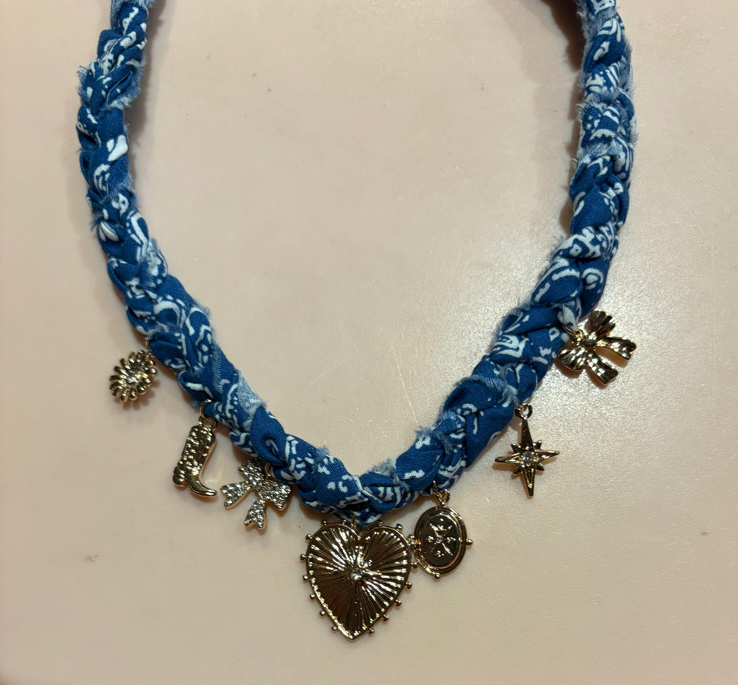 Necklace - Scarf with many charms - multiple styles available